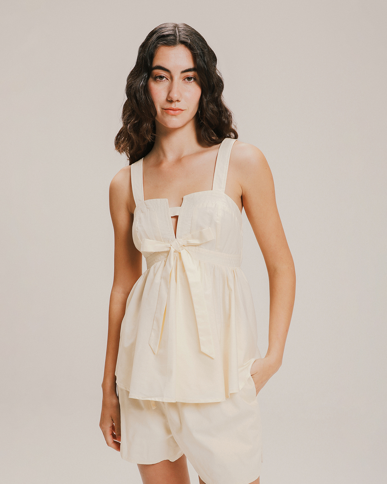 Blusa Peplum Moño